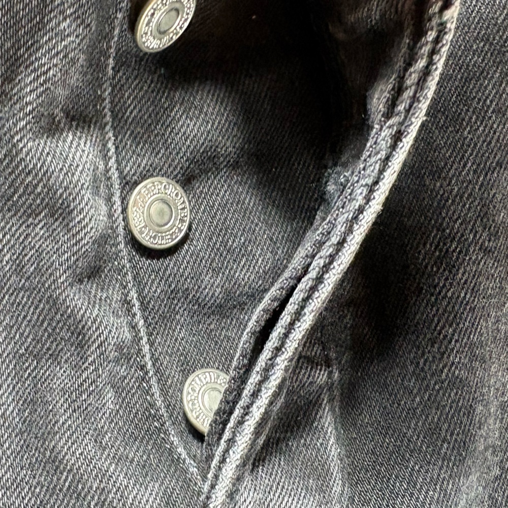 Abercrombie & Finch Black The Dad Highrise Jeans Crossover Front Size 6 Long - Picture 11 of 11